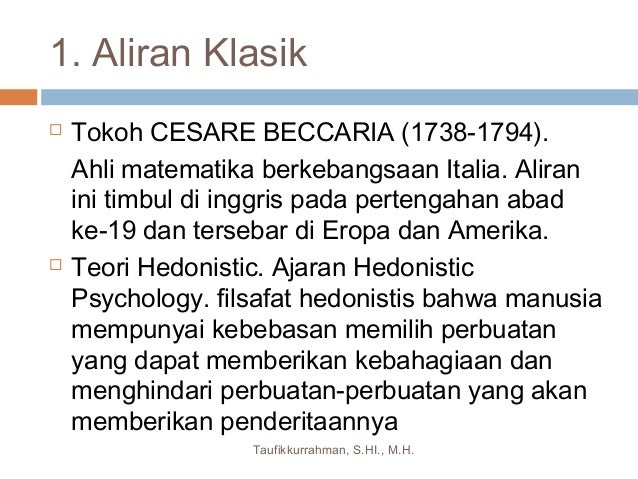 Aliran Kriminologi