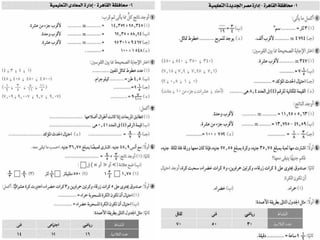 امتحانات المدارس فى الرياضيات لآخر العام للصف الرابع الابتدائى 