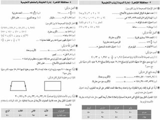 امتحانات المدارس فى الرياضيات لآخر العام للصف الرابع الابتدائى 