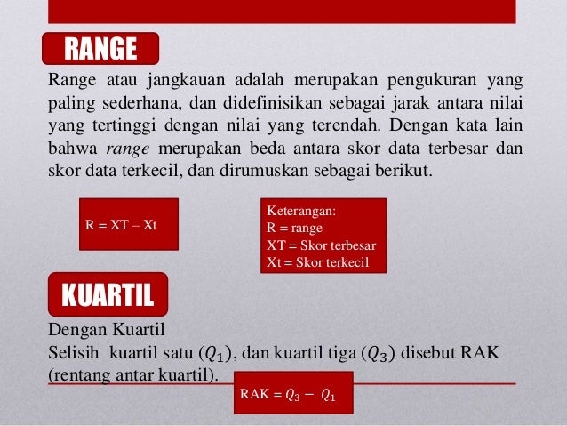 4. ukuran pemusatan data dan ukuran penyebaran data