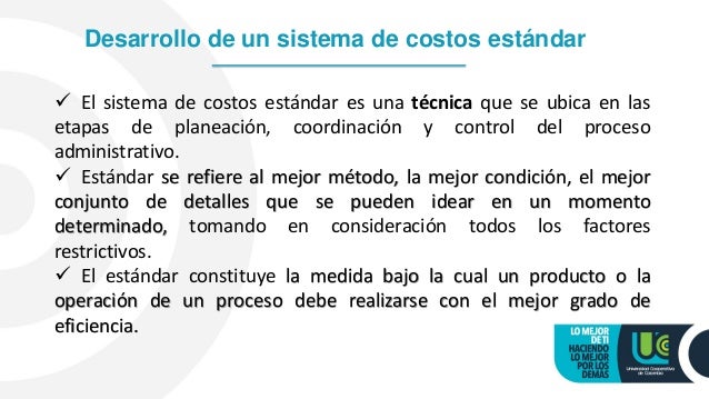5. costos estandar