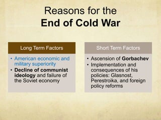 bro Ikke kompliceret præcedens Sec 5N Hist (Elec) Chapter 11: End of Cold War