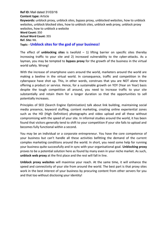 Unblocked websites pdf