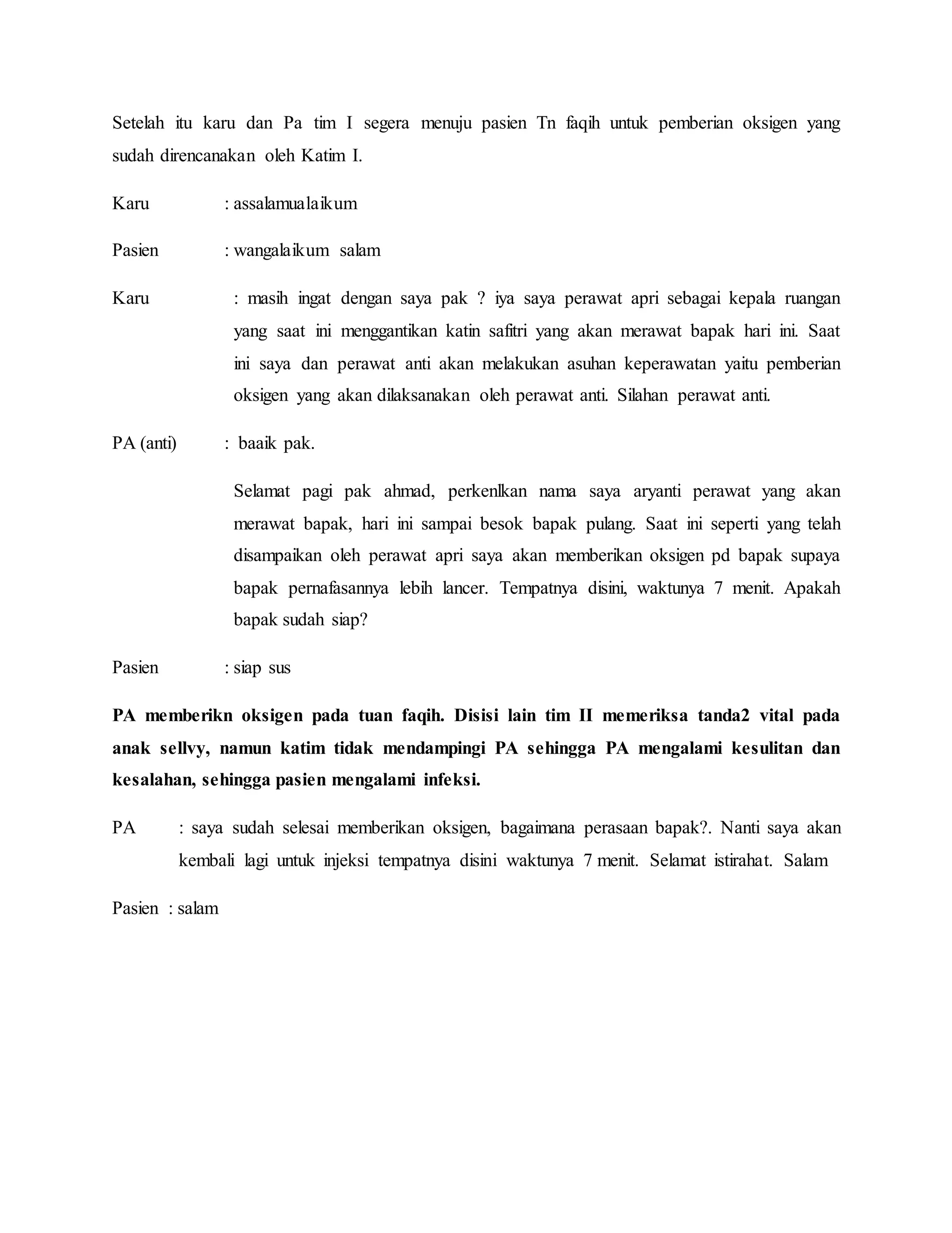 Skenario metode tim dalam keperawatan | DOCX