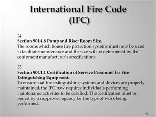 F4
Section 901.4.6 Pump and Riser Room Size.
The rooms which house fire protection systems must now be sized
to facilitate...
