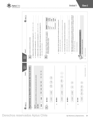 31Eje Números y Operaciones
Unidad 1 Clase 2
BOOK PL 4º primer sem.indb 31 15-01-16 11:08
Derechos reservados Aptus Chile
 