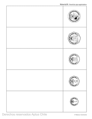 4º Básico I Semestre
Material B - Panel de caja registradora
BOOK PL 4º primer sem.indb 295 15-01-16 11:09
Derechos reservados Aptus Chile
 