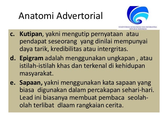 4. penulisan artikel dan advertorial
