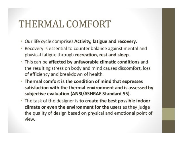 4 Thermal Comfort