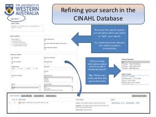 cinahl adolescents searching