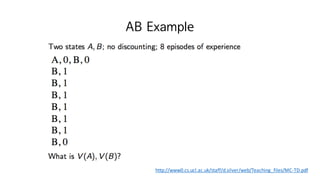 AB Example
http://www0.cs.ucl.ac.uk/staff/d.silver/web/Teaching_files/MC-TD.pdf
 
