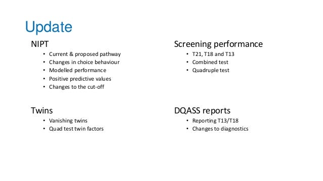 4. Update on non-invasive prenatal testing 4. Update on non-invasive prenatal testing