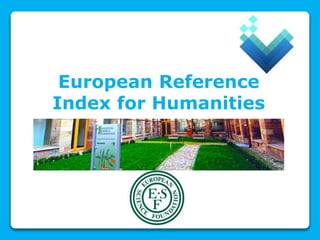 European Reference
Index for Humanities
 