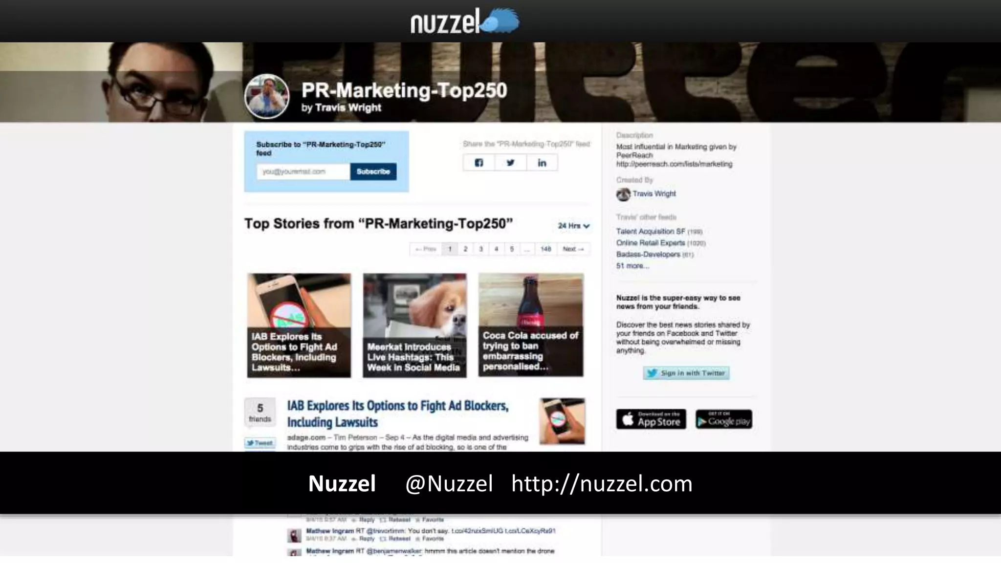 @teedubya
ccpglobal.com/howtoweb
Nuzzel @Nuzzel http://nuzzel.com
 