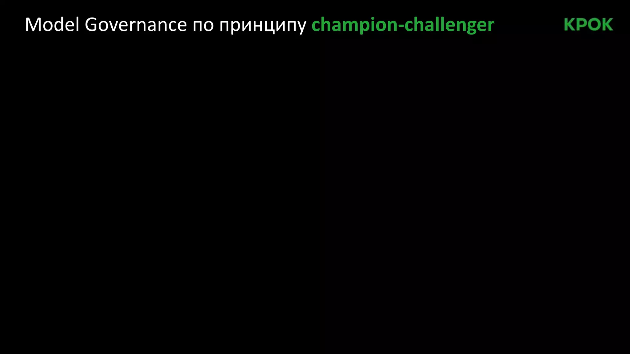 Model Governance по принципу champion-challenger
 