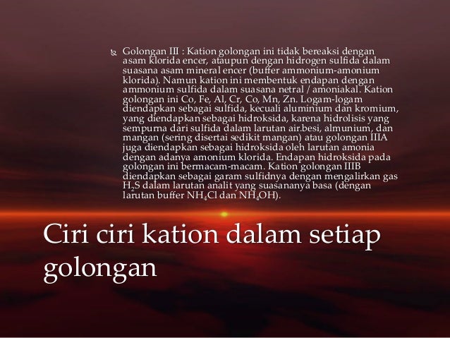 Analisis Kation