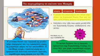 Σελ.
84
Το σκίτσο δηλώνει ότι η Αμερική
προηγείται της Ευρωπαϊκής ένωσης, ότι
είναι δηλ. μια χώρα περισσότερο ισχυρή
και οικονομικά αναπτυγμένη.
Η γυναίκα βλέπει την Αμερική ως μεγάλο
ψάρι (καρχαρία) και τις ευρωπαϊκές χώρες
ως μικρότερα ψάρια να την ακολουθούν. Η
ελεύθερη αγορά, ο καπιταλισμός και η
αμερικανική πολιτική αποτελούν πρότυπο,
παράδειγμα προς μίμηση για την ΕΕ.
 