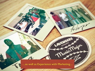 …as well as Experience with Marketing… Personal Photo For Commercial Use
 