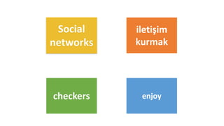 Social
networks
iletişim
kurmak
checkers enjoy
 