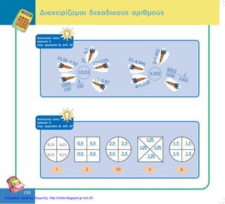 150
150
Äéá÷åéñßæïìáé äåêáäéêïýò áñéèìïýò
ÁðÜíôçóç óôçí
Üóêçóç 4
ôåôñ. åñãáóéþí â, óåë. 24
0,5 0,5
0,5 0,5
2,5 2,5
2,5 2,5
1,25
1,25
1,25 1,25
1,5 1,5
1,5 1,5
ÁðÜíôçóç óôçí
Üóêçóç 3
ôåôñ. åñãáóéþí â, óåë. 24
Επιμέλεια: Χρήστος Χαρμπής http://xristx.blogspot.gr σελ.25
 