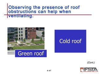 Observing the presence of roof
obstructions can help when
ventilating.
4–47
(Cont.)
 