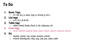 [Basic HTML/CSS] 4. html - form tags | PPT