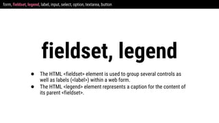 [Basic HTML/CSS] 4. html - form tags | PPT