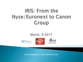 March, 9 2017
www.pygargue-international.com
 