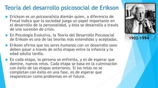 3. perspectivas teóricas desde el psicoanalisis: Freud, Erickson | PPT