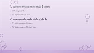 1. แบ่งตามแหล่งกาเนิด แบ่งชนิดของดินเป็น 2 แหล่งคือ
o 1.1 ดินปฐมภูมิ ได้แก่ ดินขาว
o 1.2 ดินทุติยภูมิ ได้แก่ ดินดา ดินแดง
2. แบ่งตามความเหนียวของดิน แบ่งเป็น 2 ชนิด คือ
o 2.1 ดินที่มีความเหนียวน้อย ได้แก่ ดินขาว
o 2.2 ดินที่มีความเหนียวมาก ได้แก่ ดินดา ดินแดง
 