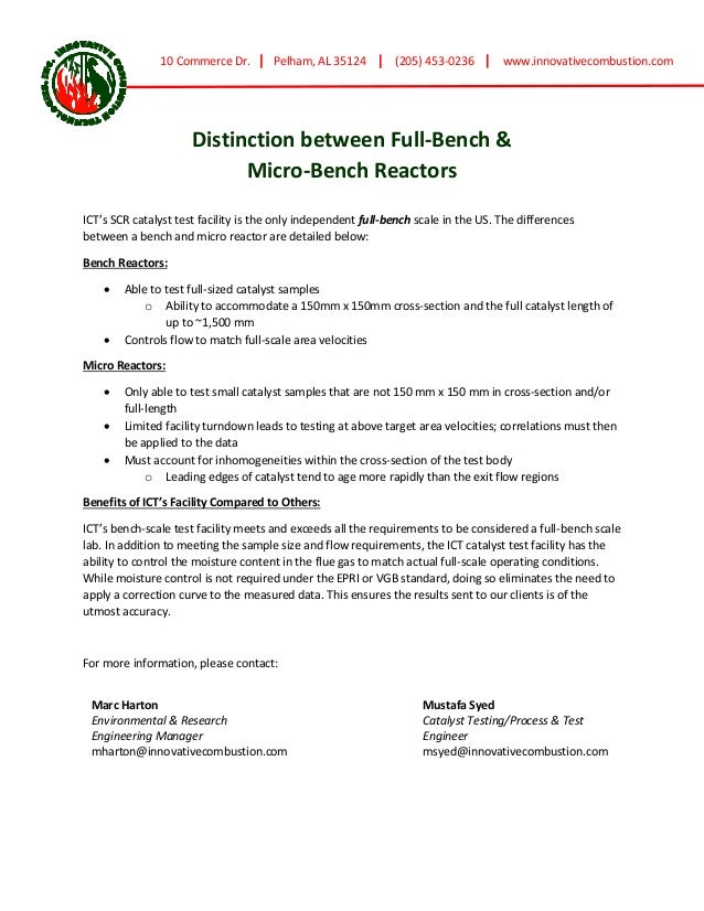 Ict Full Bench Vs Micro Bench Reactors