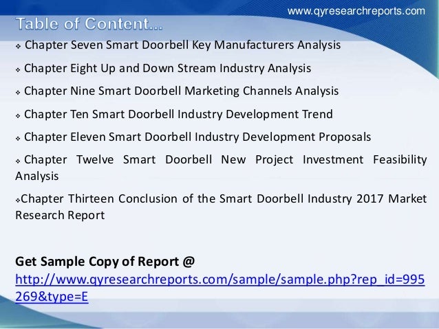 Global Smart Doorbell Industry 2017 Annual Growth Value