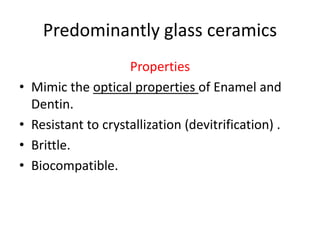 Dental ceramics (Composition,Microstructure and Applications) | PPTX