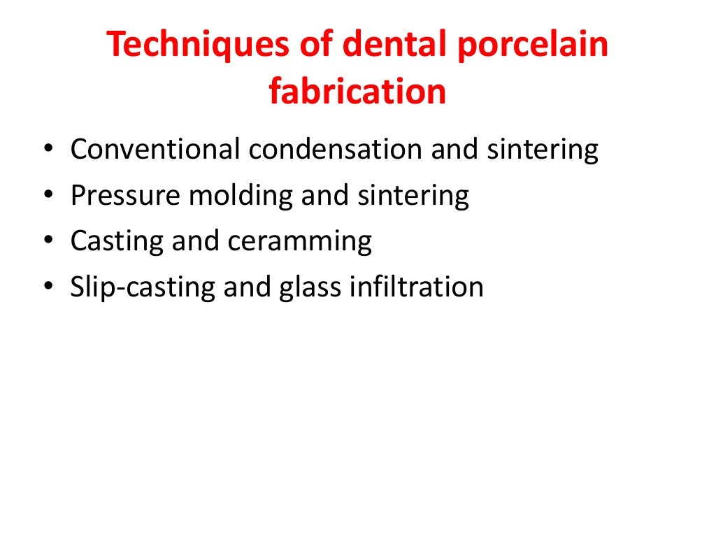 Dental ceramics and Applications)
