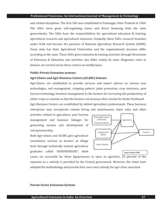 Agricultural Extension in India: An Overview | PDF