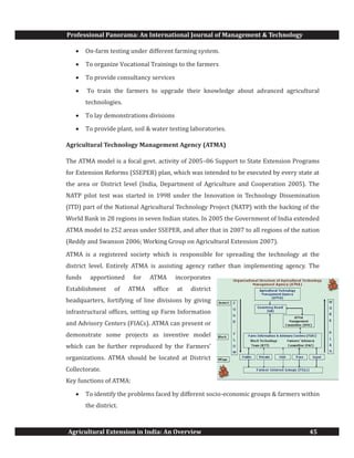 Agricultural Extension in India: An Overview | PDF