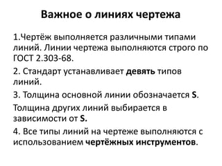 Типы Линий На Чертеже | PPT