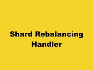 Shard Rebalancing
Handler
 