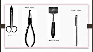 Scissors
How Pliers
Hand Mallet
Band Driver
 