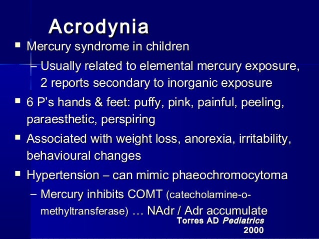 mercury poisoning is a debilitatind desease