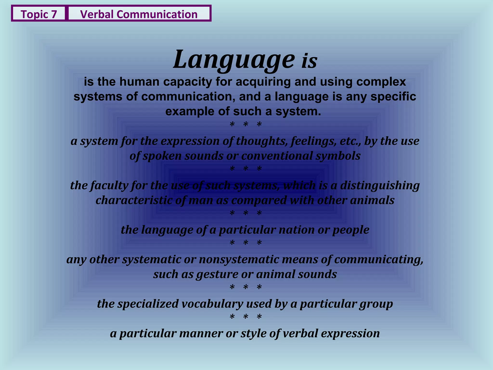 Verbal Features Examples Psychological features of verbal communication | PPT