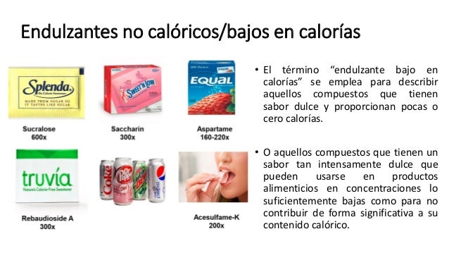 Los Endulzantes Bajos En Calorias Presentan Estas Estructuras