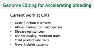 Genome Editing: A Disruptive Technology for Accelerating Breeding