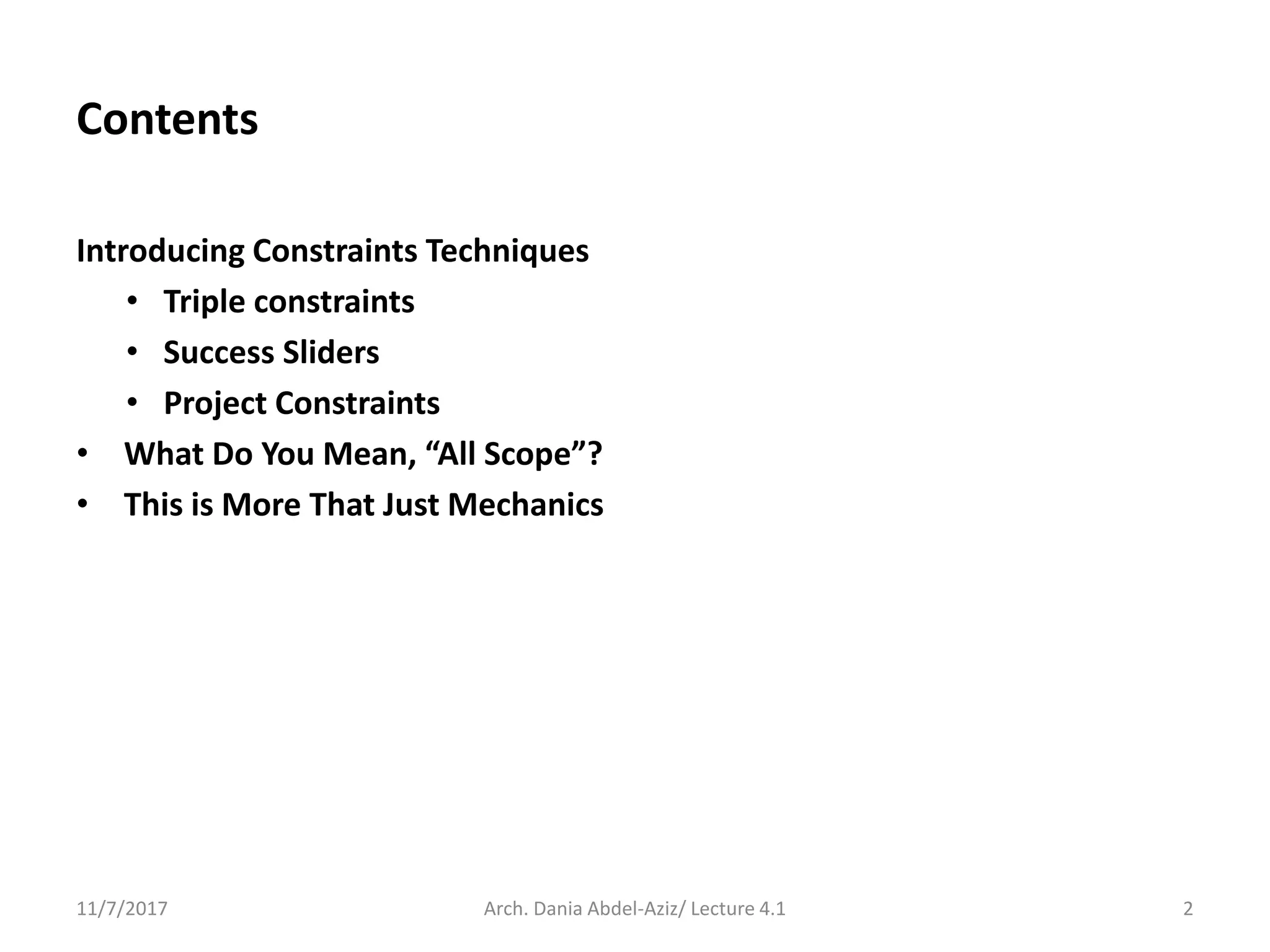 4.1. triple constraints (time, scope, cost) | PPTX