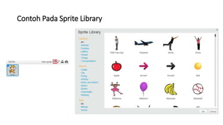 Contoh Pada Sprite Library
 