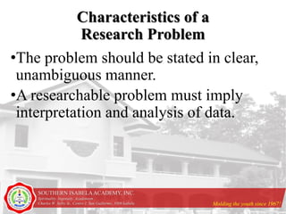4.2 research problem | PPTX