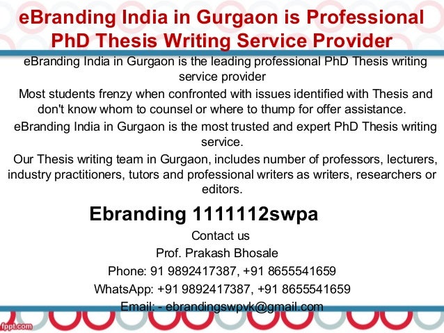 Professional thesis writing services india
