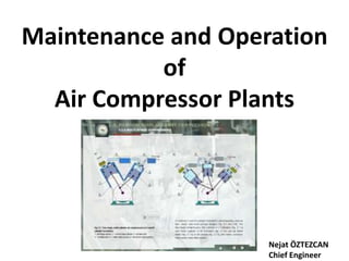 Maintenance and Operation
of
Air Compressor Plants
Nejat ÖZTEZCAN
Chief Engineer
 
