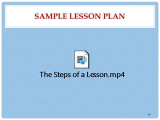 SAMPLE LESSON PLAN
19
 