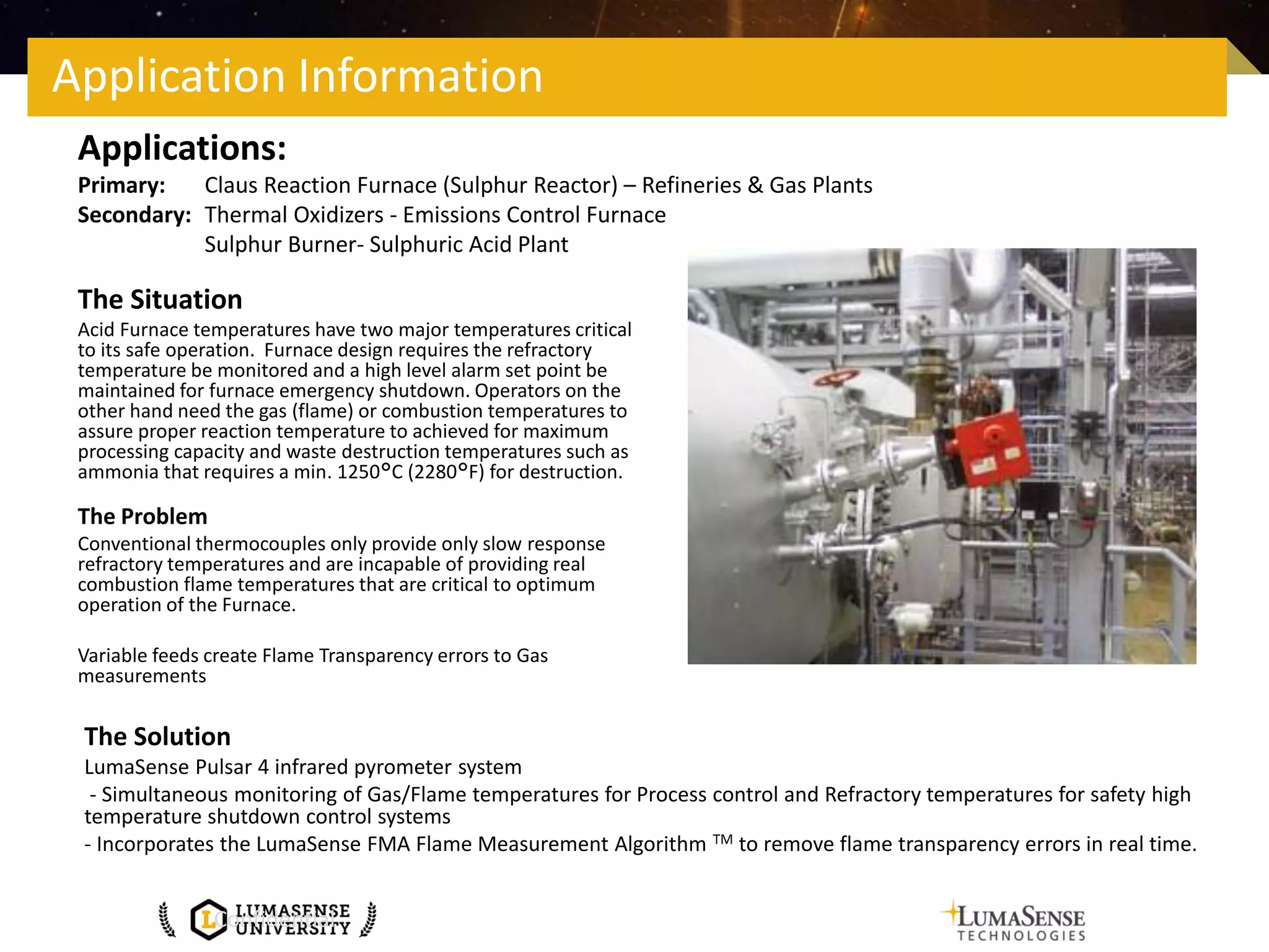 4. temperature measurement in the modified claus sulfur reactor - d ...